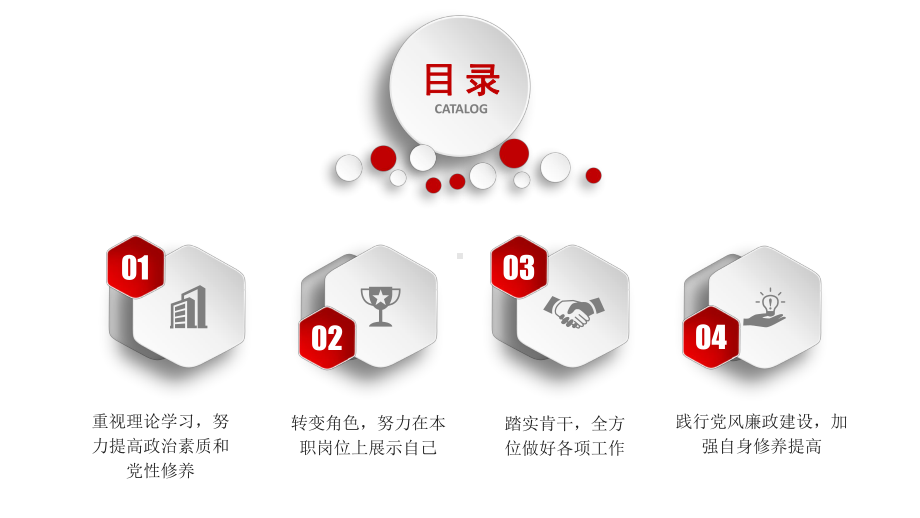 图文框架完整干部转正述职报告PPT（内容）课件.pptx_第3页