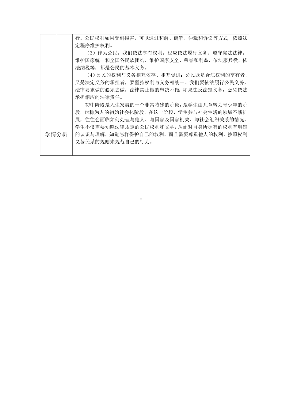 2021-2022学年部编版道德与法治八年级下册第二单元 理解权利义务 备课分析.wps_第2页