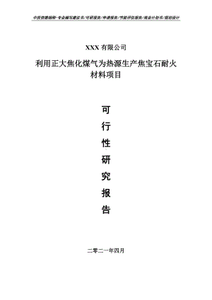 利用正大焦化煤气为热源生产焦宝石耐火材料项目可行性研究报告申请建议书案例.doc