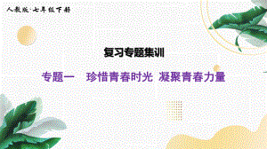 2021-2022学年部编版道德与法治七年级下册专题一 珍惜青春时光 凝聚青春力量 复习 ppt课件 .pptx