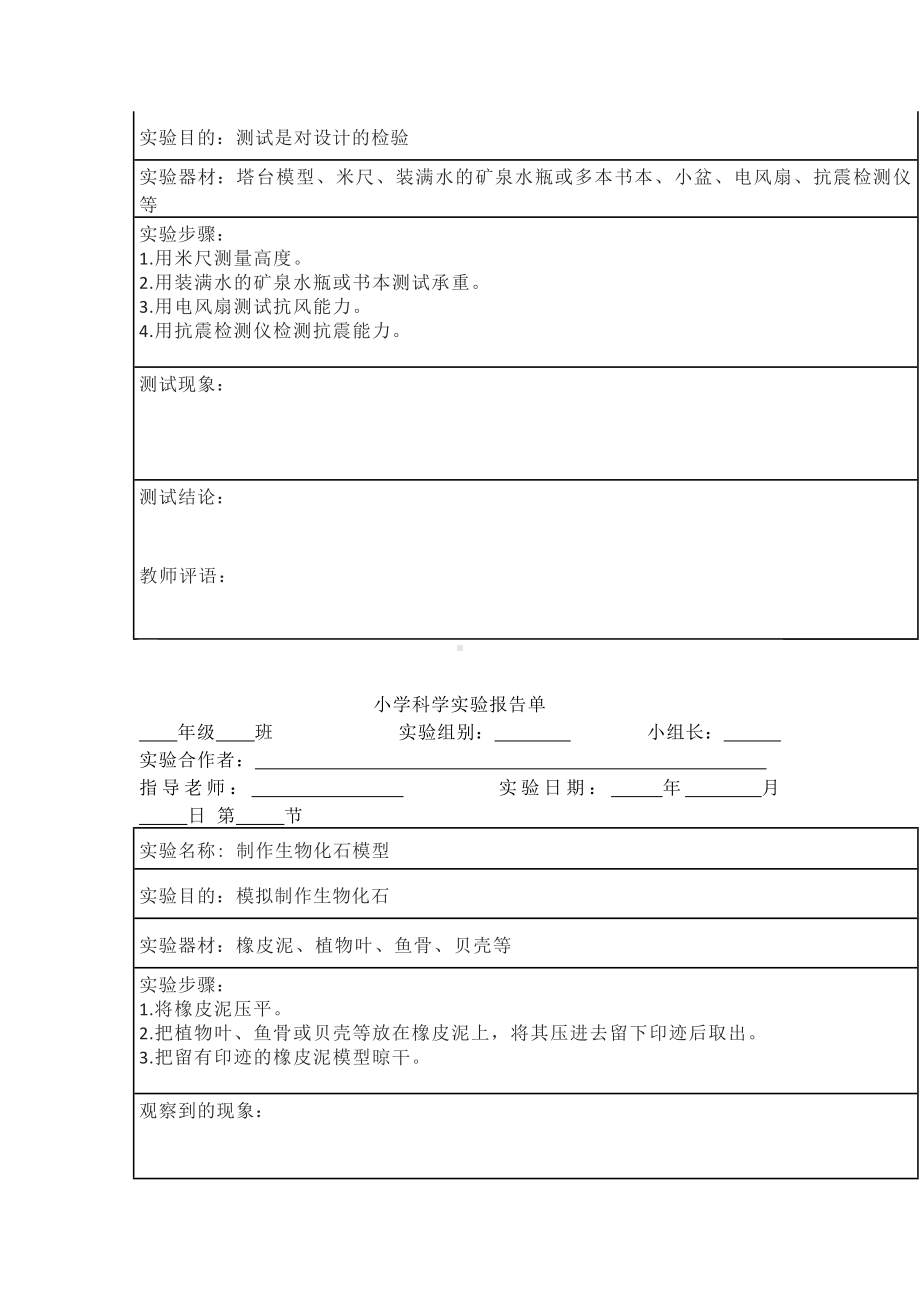 教科版科学六年级下册实验报告单.docx_第2页