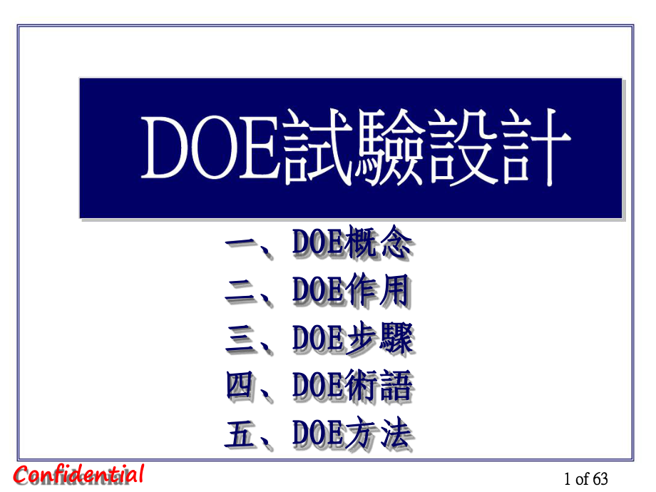 DOE试验设计培训课件.ppt_第1页