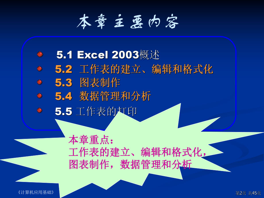 第5章-Excel-2003电子表格处理基础课件.ppt_第2页