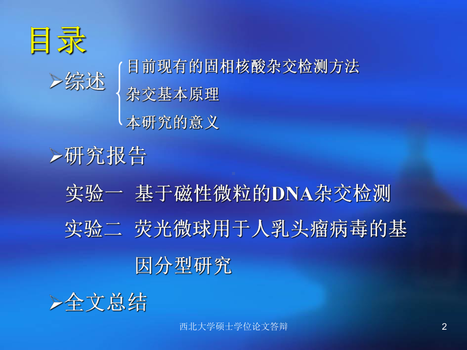 姚敏杰-基于磁性微粒和荧光微球的DNA检测方法研究(西北大学硕士学位答辩PPT)2007.6课件.ppt_第2页