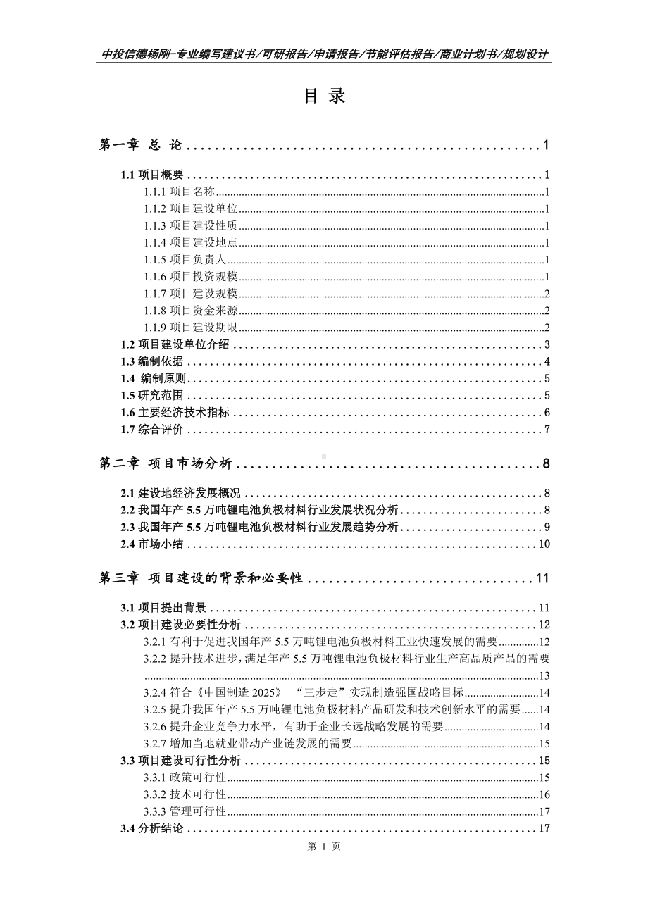 年产5.5万吨锂电池负极材料项目可行性研究报告建议书案例.doc_第2页