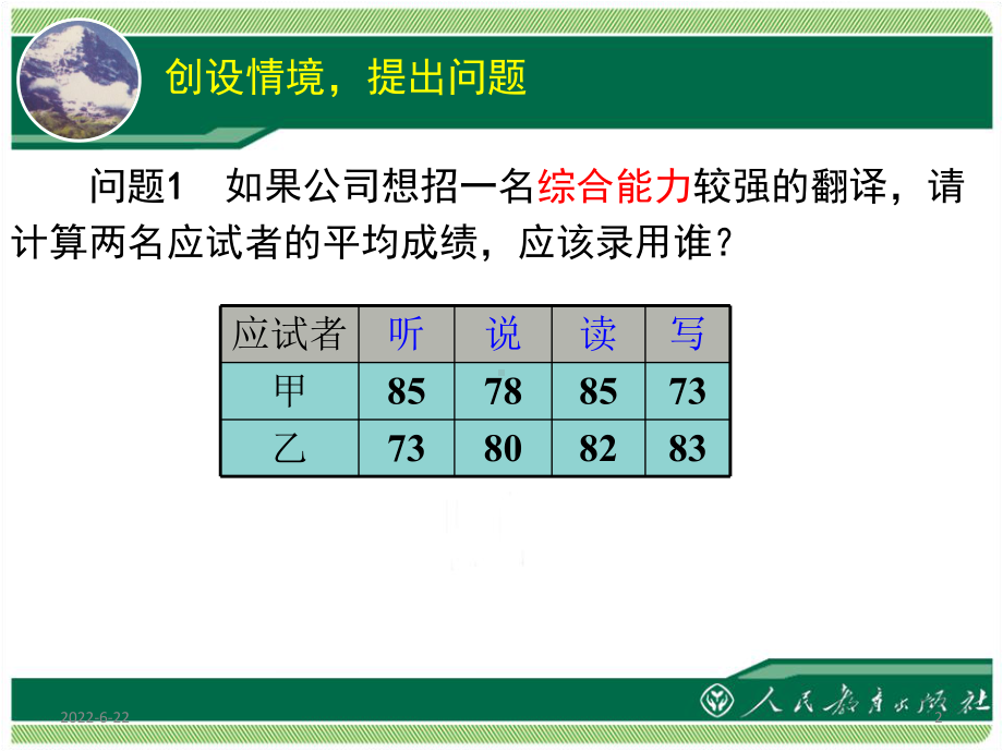 数据的分析20.1.1-平均数(1)课件.pptx_第2页