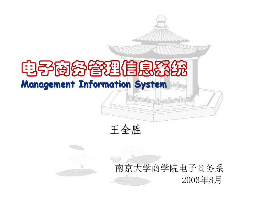 电子商务管理信息系统ManagementInformationSystem课件.ppt_第1页