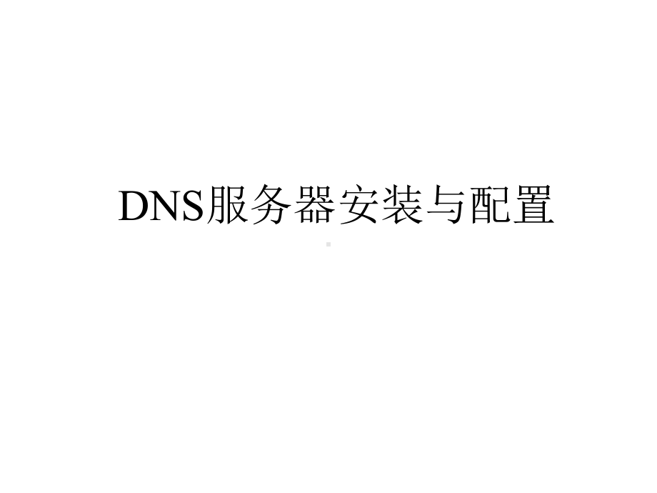 DNS服务器的安装与配置课件.ppt_第1页