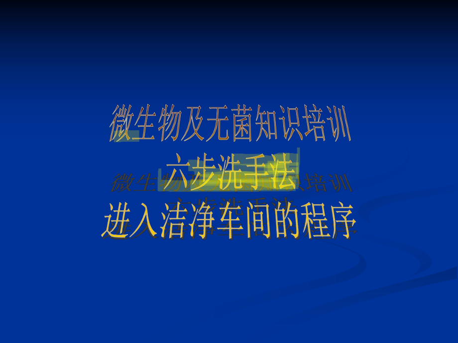 微生物及无菌知识培训、六步洗手法及进入洁净车间的程序(1)课件.ppt_第1页