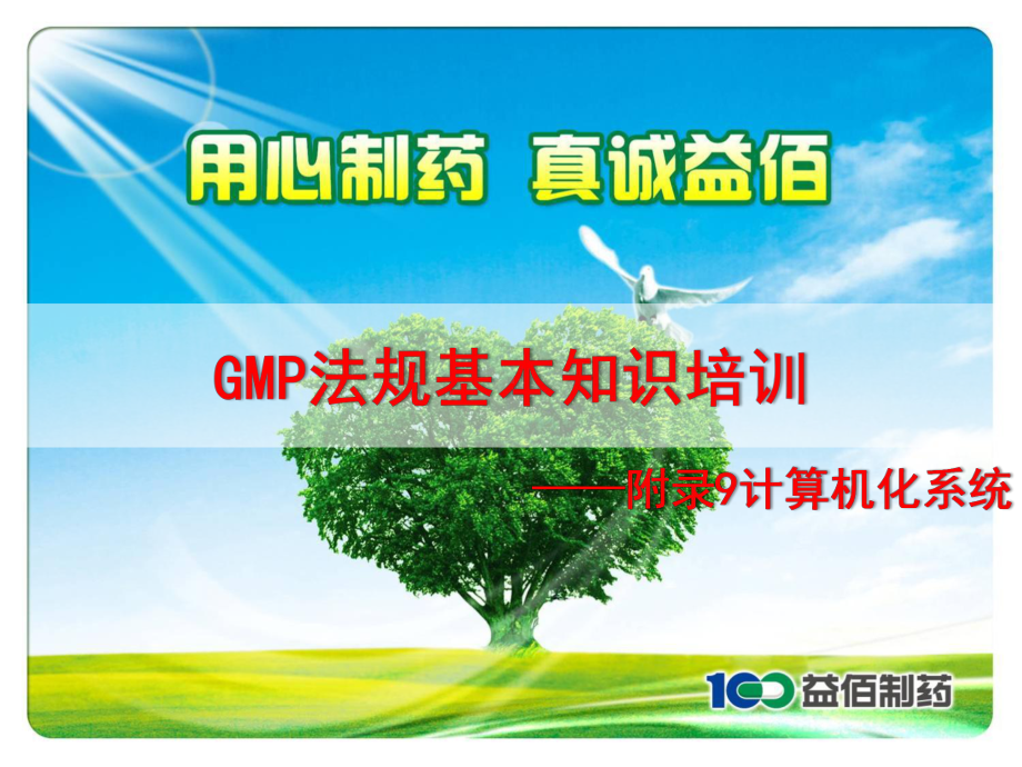 GMP法规基本知识培训-附录9计算机化系统课件.pptx_第1页