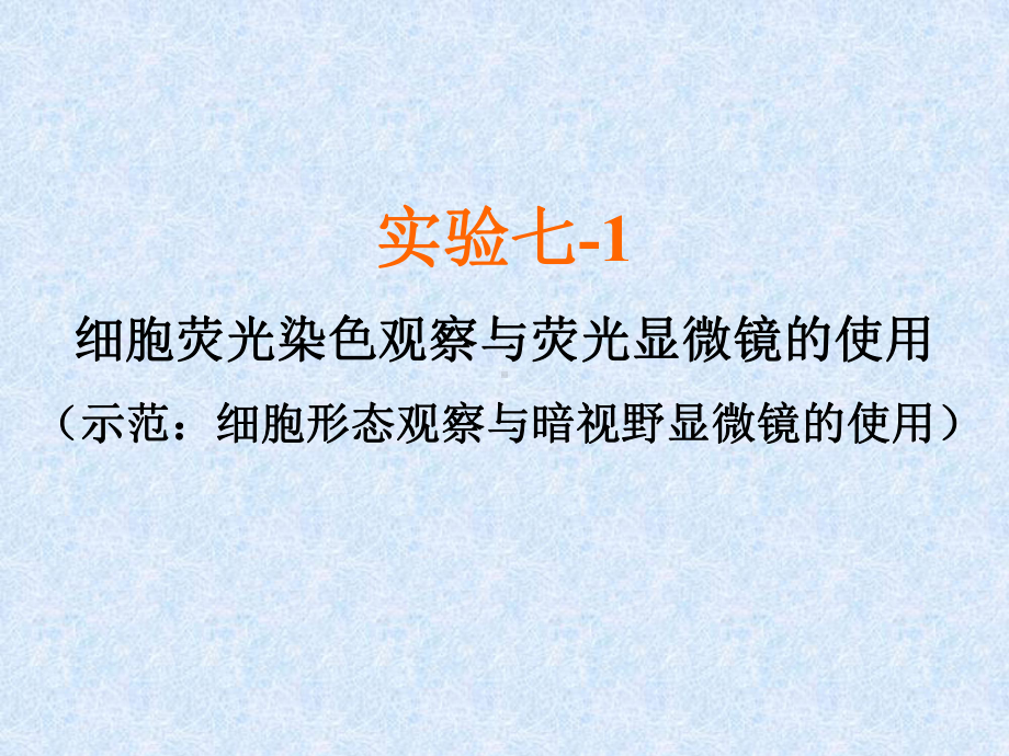 荧光显微镜及激光扫描共聚焦显微镜使用课件.ppt_第1页