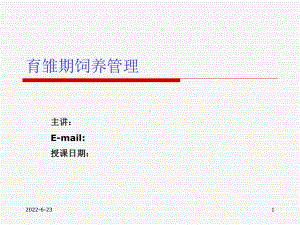 蛋鸡生产2-育雏期课件.ppt