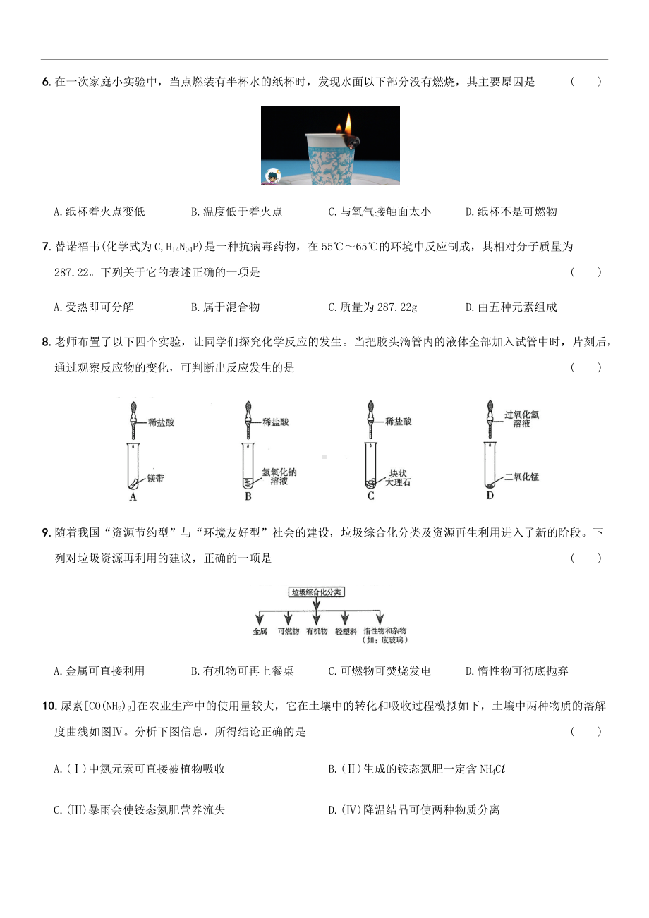 2022年山西省中考理科综合化学真题（含答案）.docx_第2页