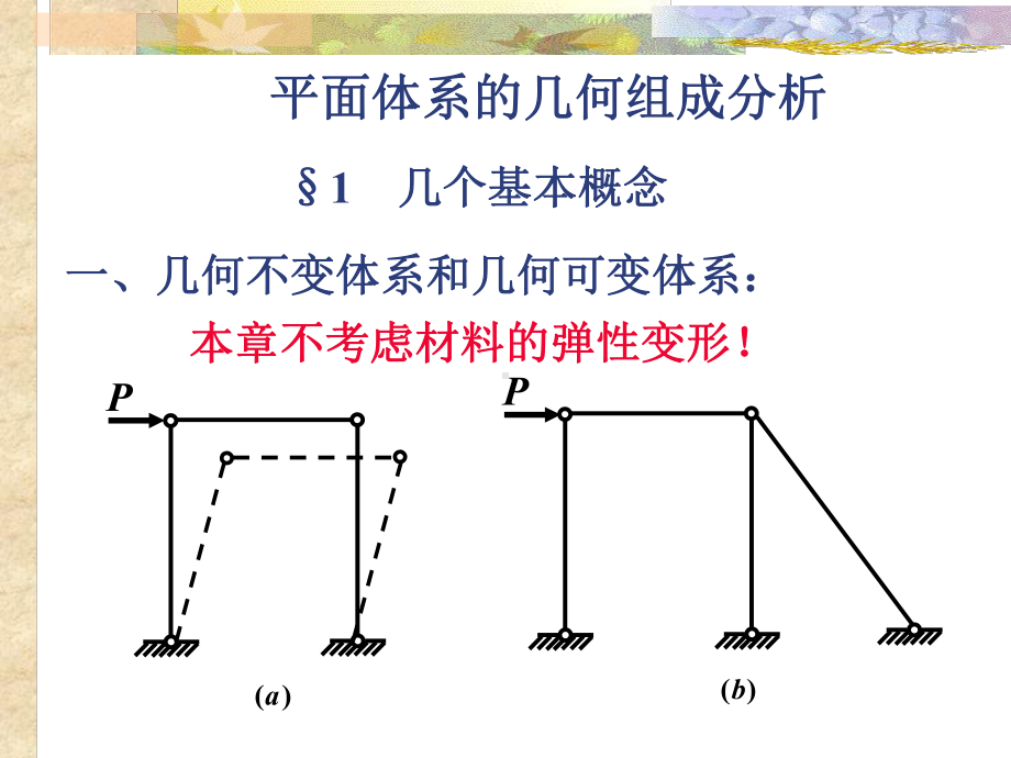 结构力学之平面体系的几何组成分析课件.ppt_第1页