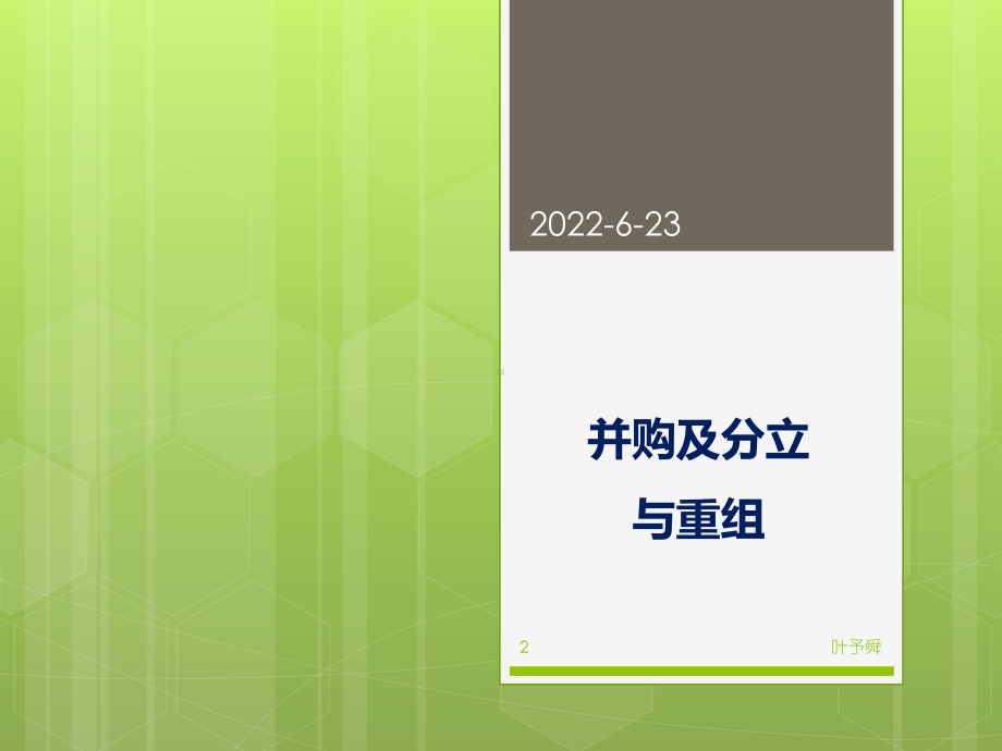 酒店管理并购-并购及分立与重组-集团连锁酒店管理公司2030(叶予舜)课件.pptx_第2页