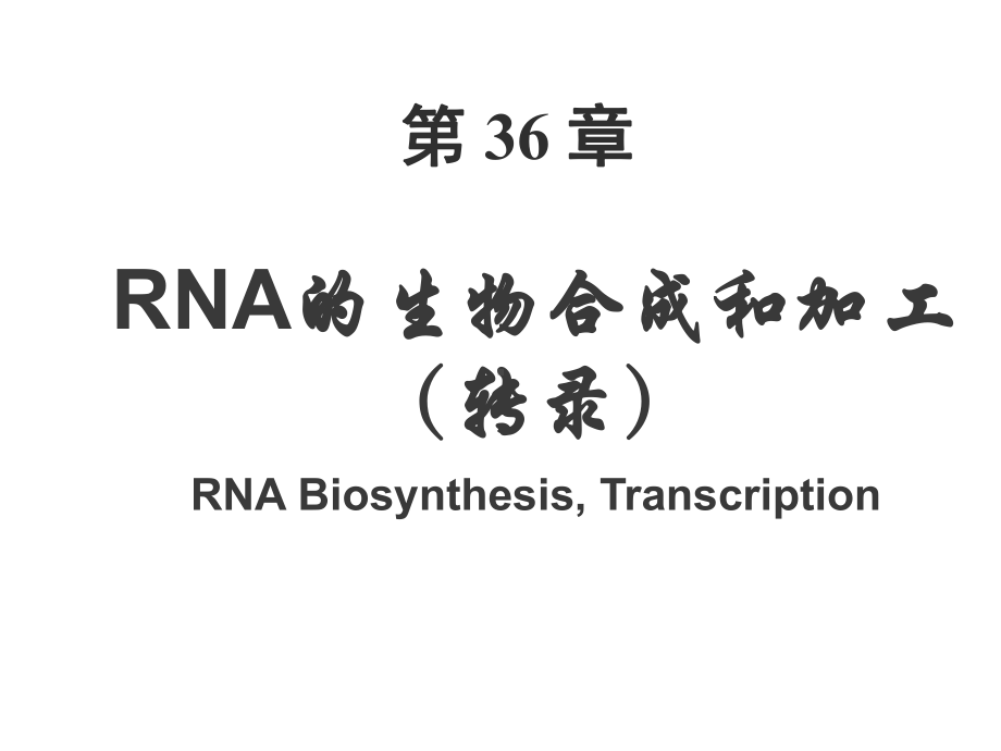 生物化学-RNA的生物合成和加工课件.ppt_第1页