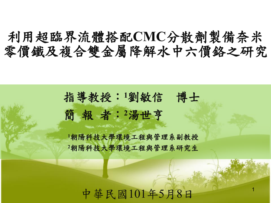 零价铁比表面积结果零价铁制备方法BET比表面积m朝阳科技大学课件.ppt_第1页