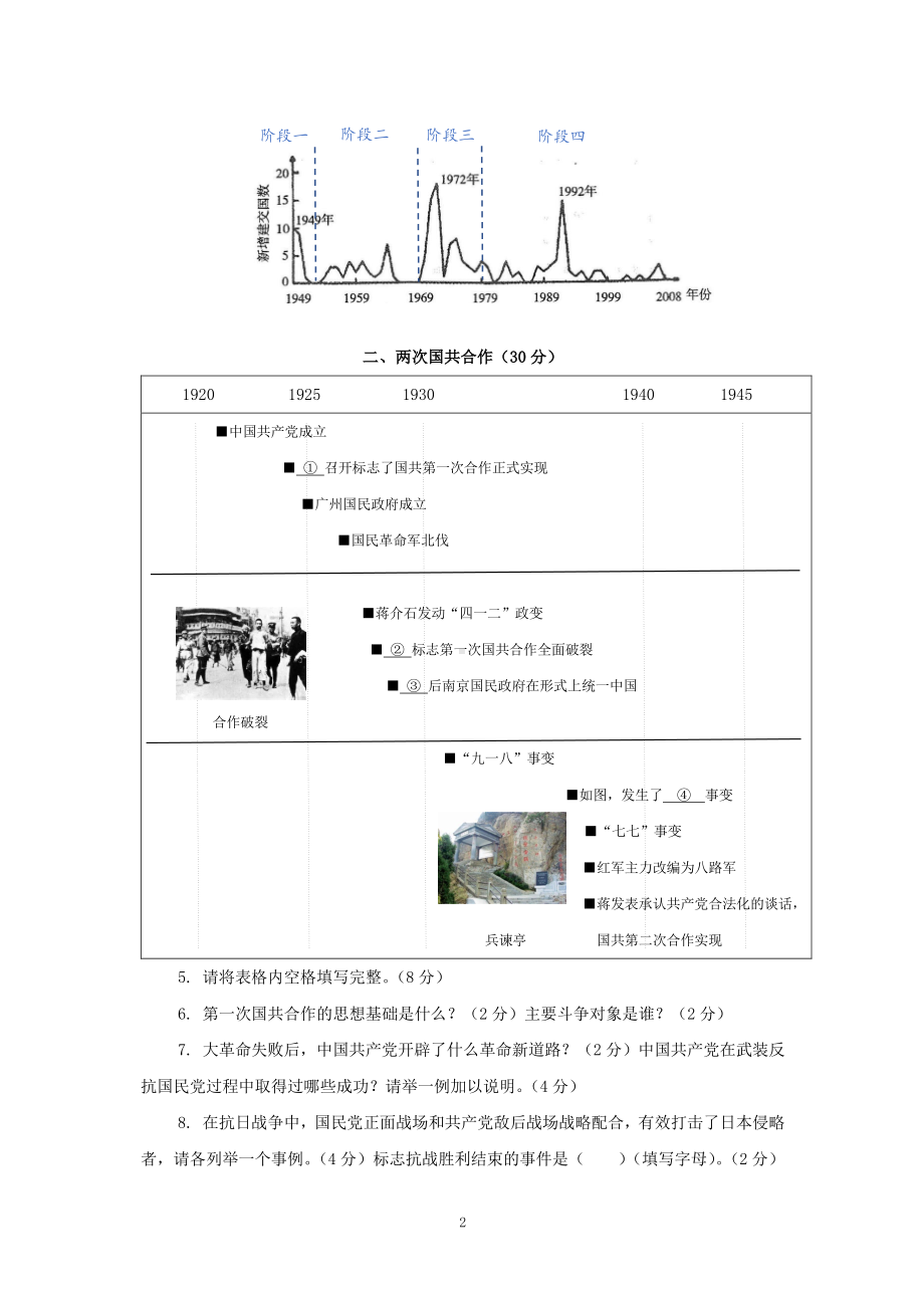 上海市上海 2021-2022学年高一下学期期末考试历史试题.pdf_第2页