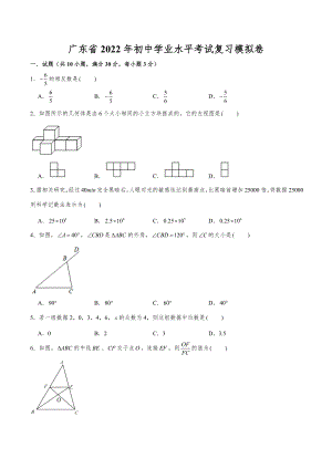2022年广东省初中学业水平考试模拟卷.docx