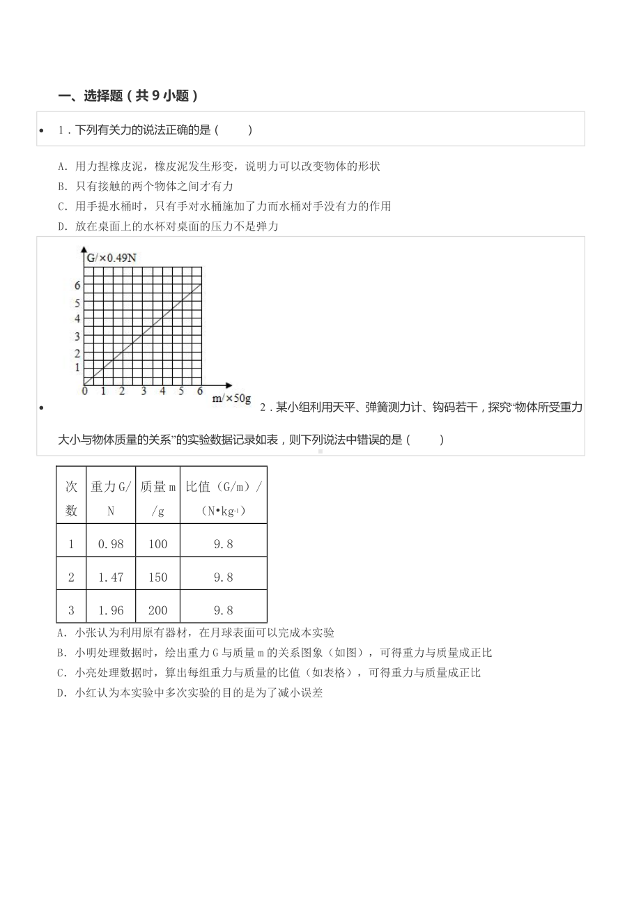 2020-2021学年湖北省武汉市青山区八年级（下）期末物理试卷.docx_第1页