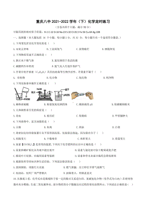 重庆八 2021-2022学年下学期九年级化学定时练习.docx