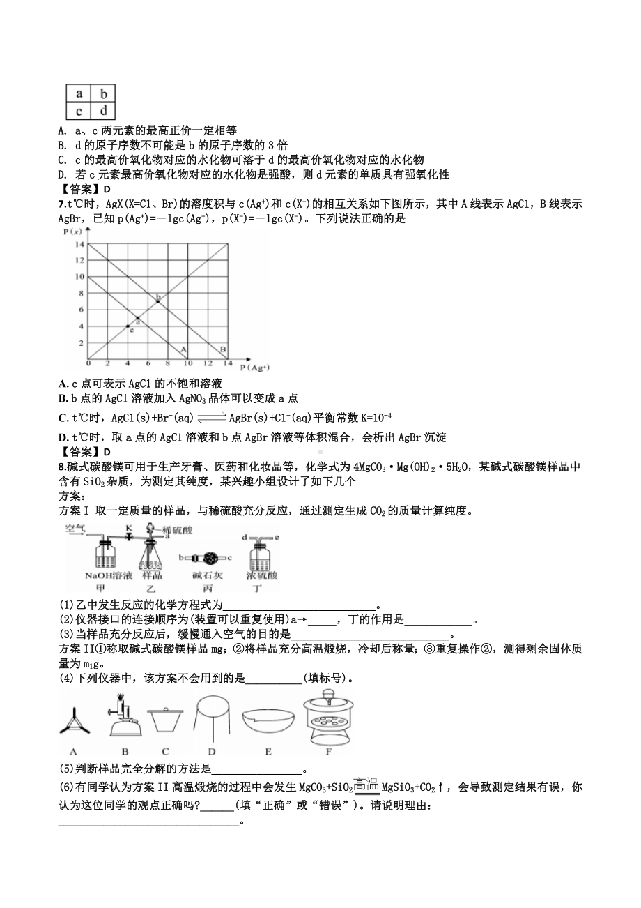 山东省潍坊市第一 2018届高三高考预测卷理科综合化学试题（二）.docx_第2页