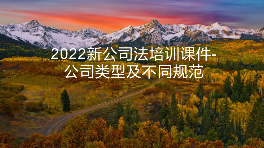 2022新公司法培训课件-公司类型及不同规范.pptx_第1页