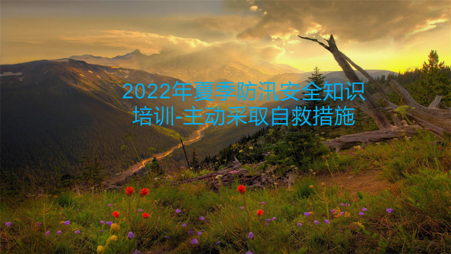 2022年夏季防汛安全知识培训-主动采取自救措施.pptx_第1页