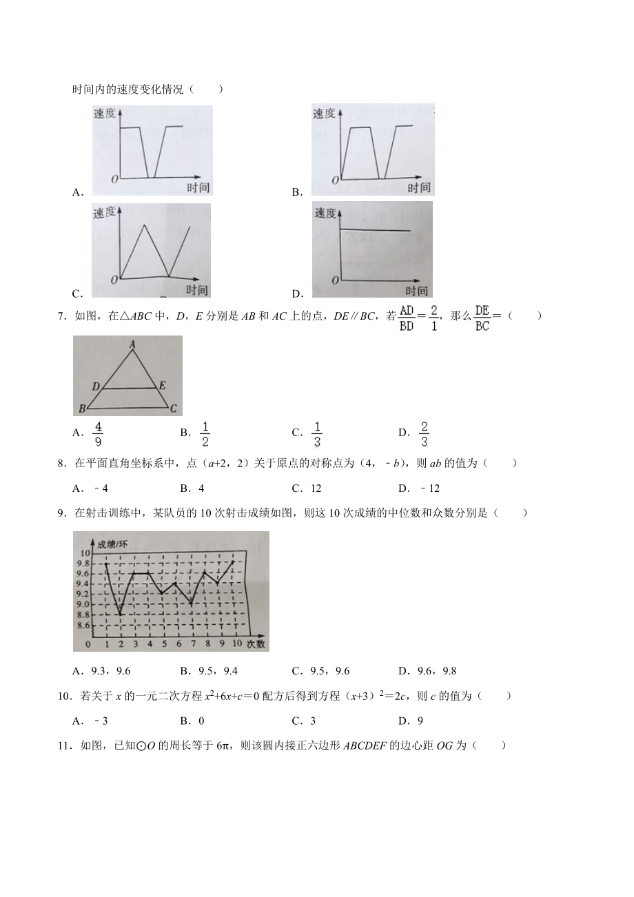 2022年四川省雅安市中考数学真题.docx_第2页