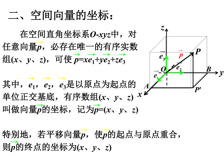 1.3.1-1.3.2空间直角坐标系及坐标运算 ppt课件-新人教A版（2019）高中数学选择性必修第一册.ppt_第3页