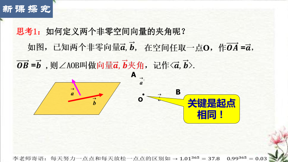 1.1.2空间向量的数量积运算 ppt课件-新人教A版（2019）高中数学选择性必修第一册.pptx_第3页