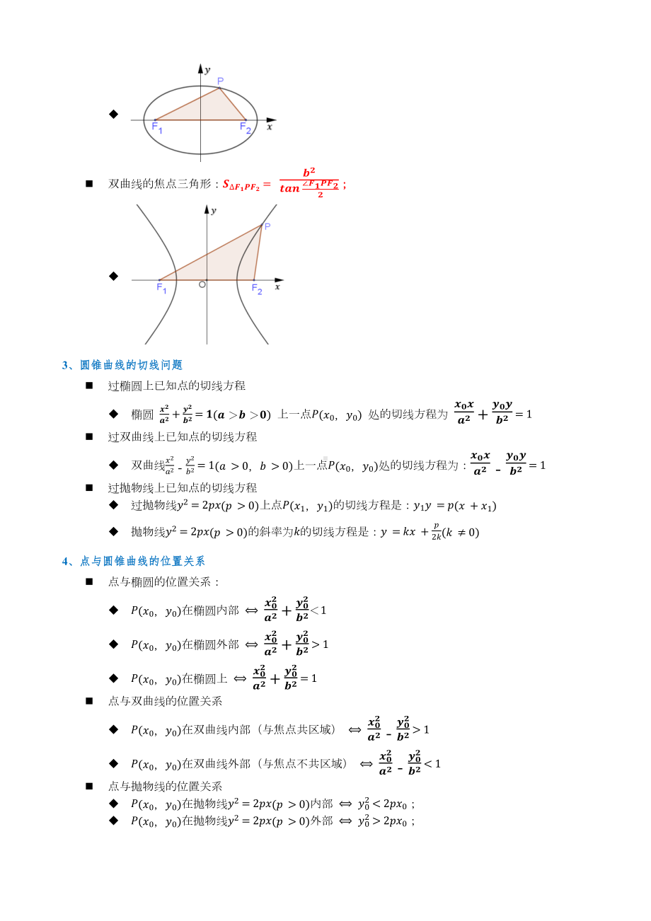 圆锥曲线重难点复习 - 新人教A版（2019）高中数学选择性必修第一册高二上学期- 教师版.docx_第2页