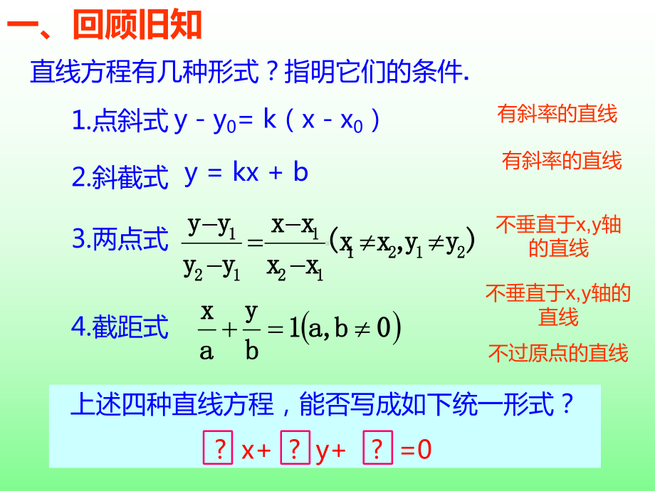 2.2.3 直线的一般式方程 课件-新人教A版（2019）高中数学选择性必修第一册高二上学期.ppt_第3页