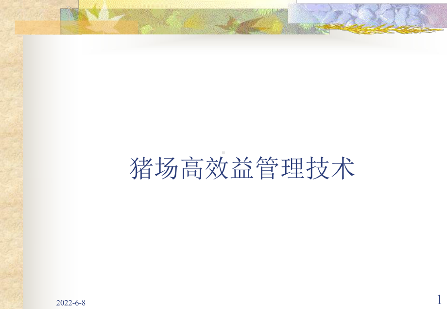 [畜牧兽医]猪场高效益管理技术课件.ppt_第1页