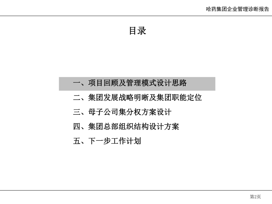 哈药集团有限公司管理模式与组织结构报告分析课件.ppt_第2页