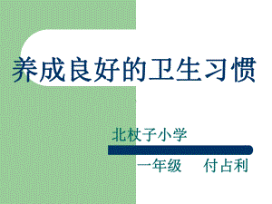 一年级养成良好的卫生习惯课件.pptx