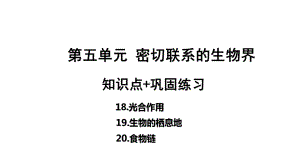 2022新青岛版（六三制）五年级下册科学第5单元《密切联系的生物界》复习ppt课件（知识点 巩固练习）.pptx