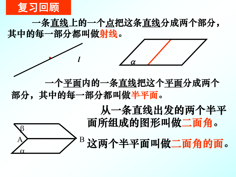 一个平面内的一条直线把这个平面分成两个部分.课件.ppt_第2页