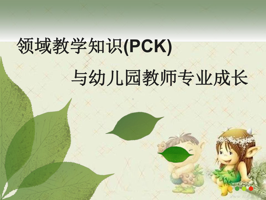 领域教学知识(PCK)与幼儿园教师专业成长课件.ppt_第1页