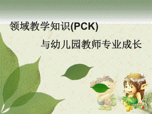 领域教学知识(PCK)与幼儿园教师专业成长课件.ppt