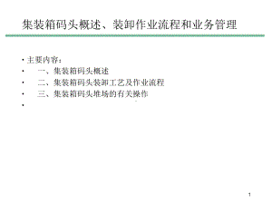 集装箱码头概述、装卸作业流程和业务管理课件.ppt