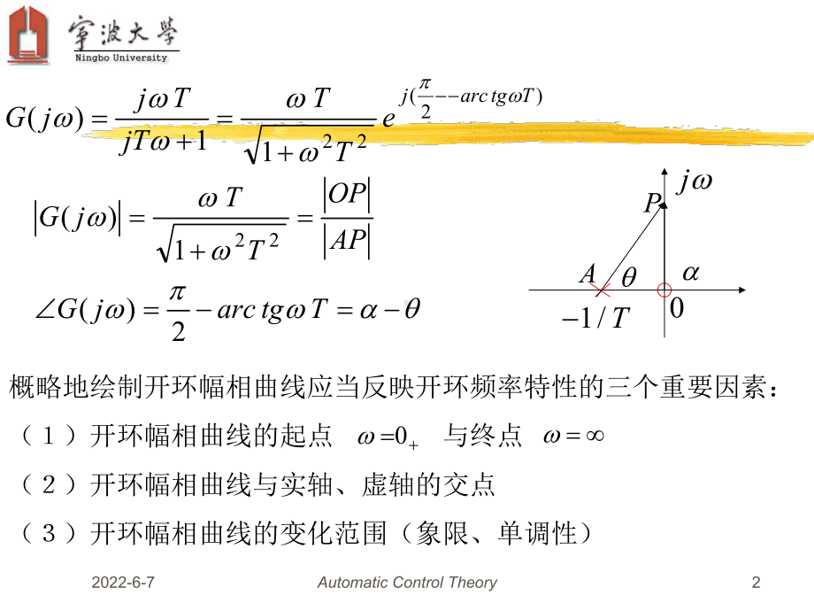 3、开环幅相曲线绘制开环幅相曲线绘制方法(1)由课件.ppt_第2页