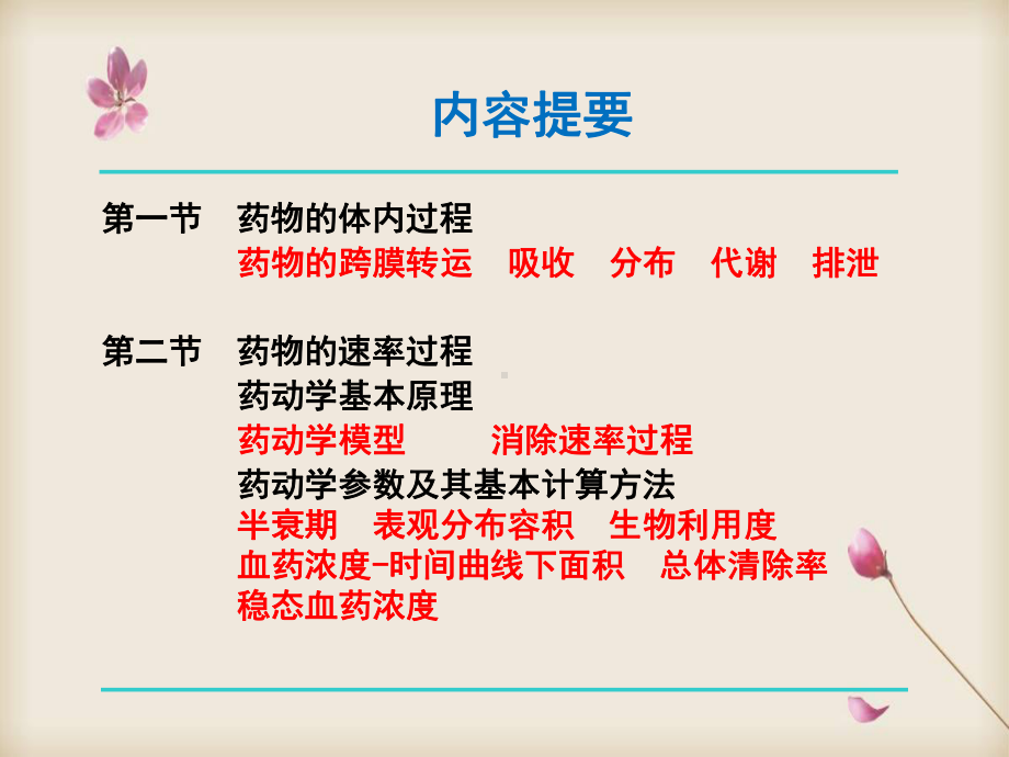 药物代谢动力学体内过程和速率过程课件.ppt_第2页