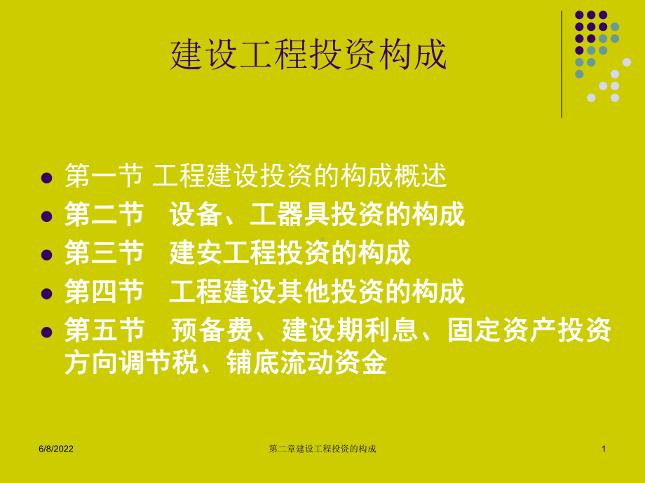 建设工程投资的主要构成课件.pptx_第1页