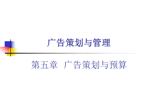 [管理学]第五章-广告策划与预算课件.ppt