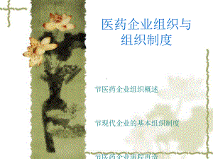 医药企业管理学-第二章医药企业组织课件.ppt