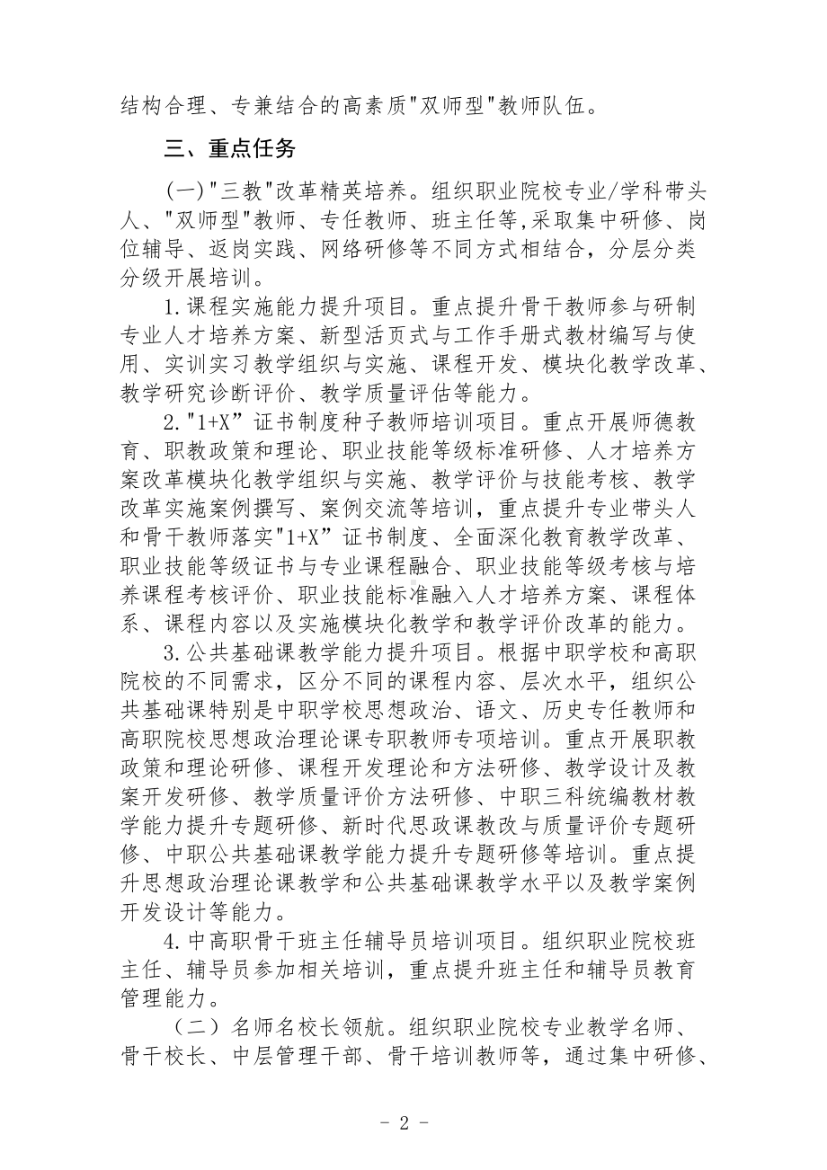 2022-2025职业院校教师素质提高计划.docx_第2页