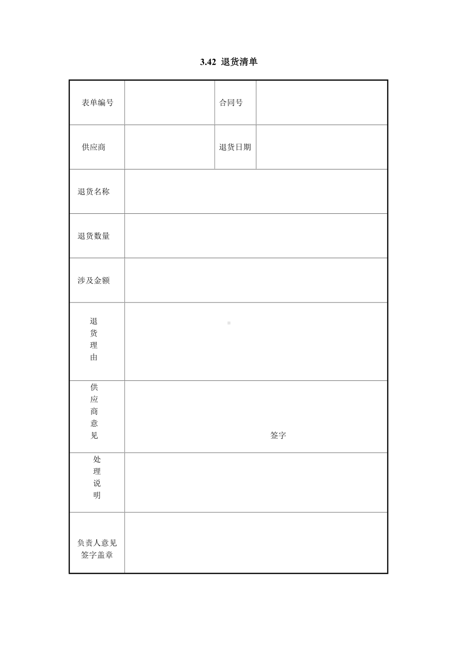 退货清单（实用版）.doc_第1页