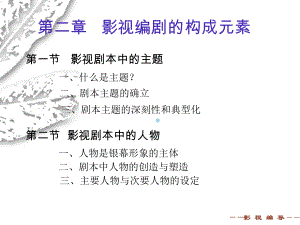 影视编导2-影视编剧的构成元素课件.ppt