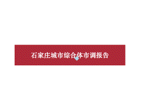 城市综合体市调报告石家庄城市综合体市调报告课件.ppt